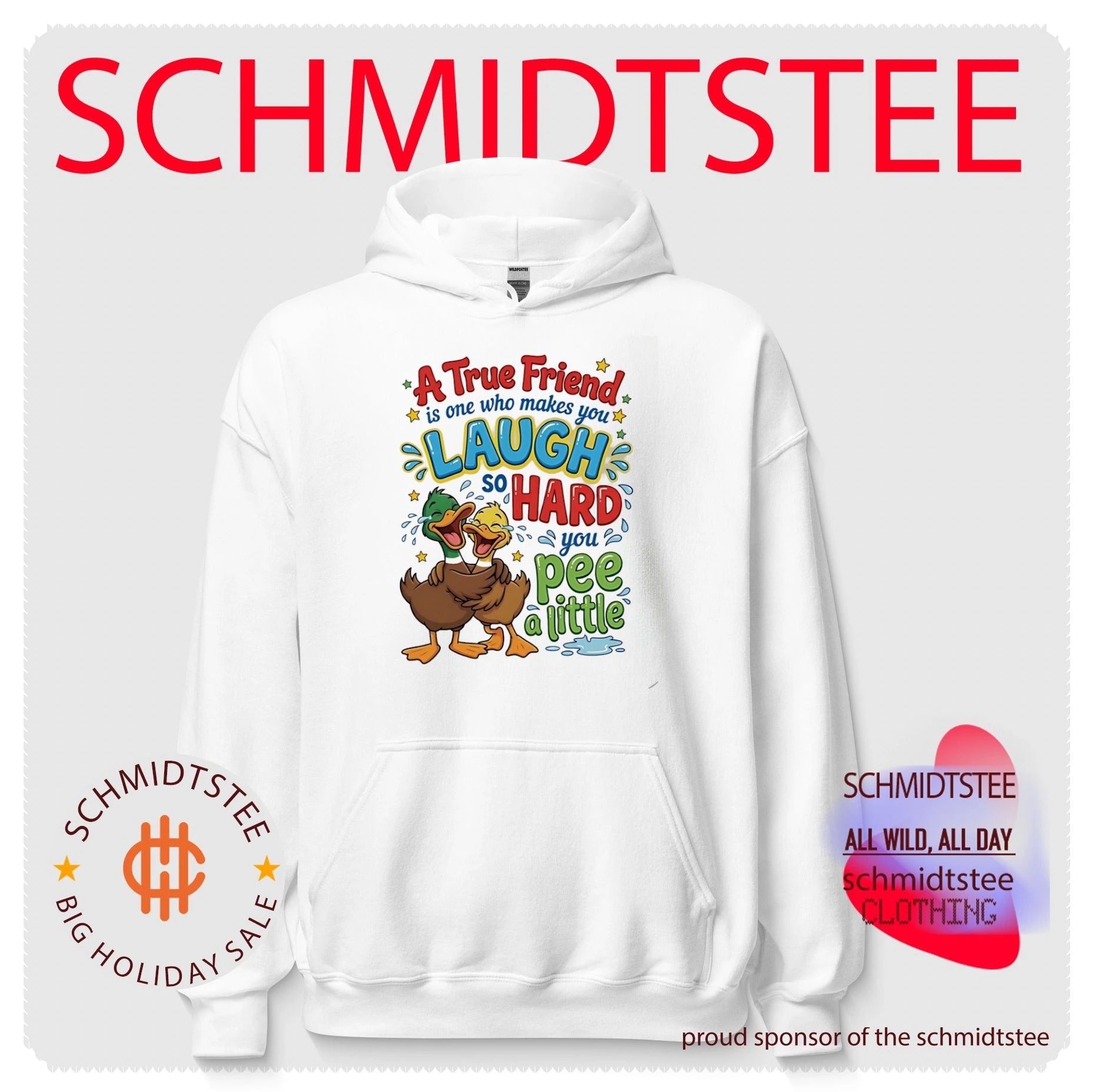 A true friend is one who makes you laugh so hard you pee a little cartoon ducks shirt