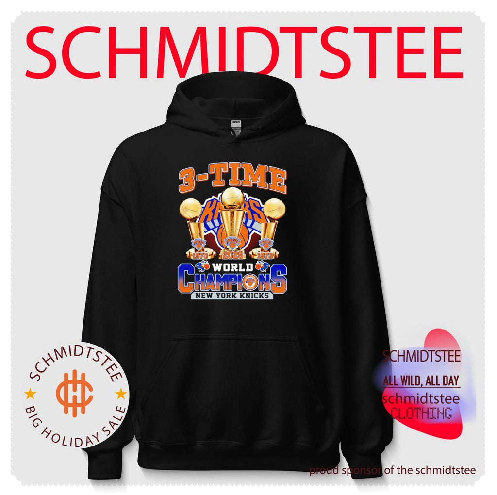 New York Knicks 2026 World Champions 3 Time trophie shirt