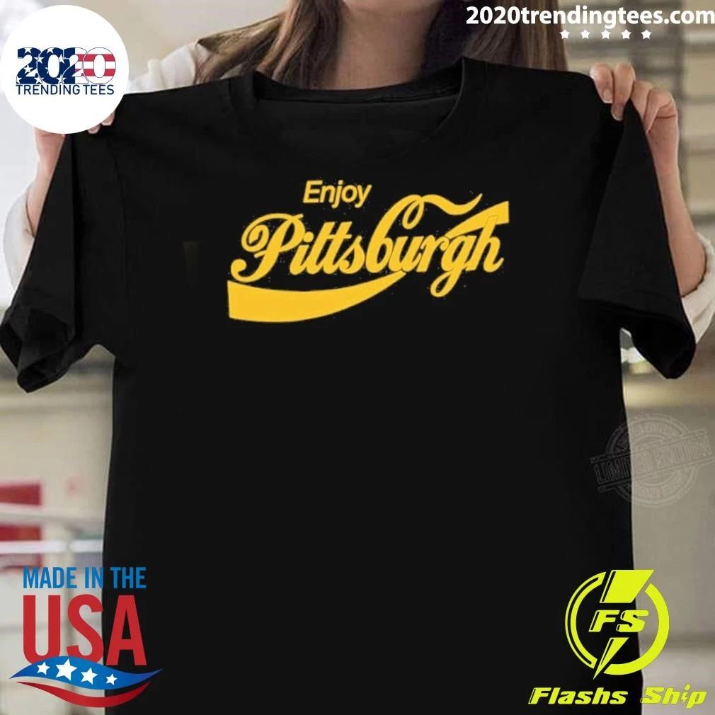 Enjoy Pittsburgh Coca-cola Parody Logo Shirt