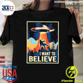 Bigfoot Ufo I Want To Believe Parody Sci Fi Television Show Shirt