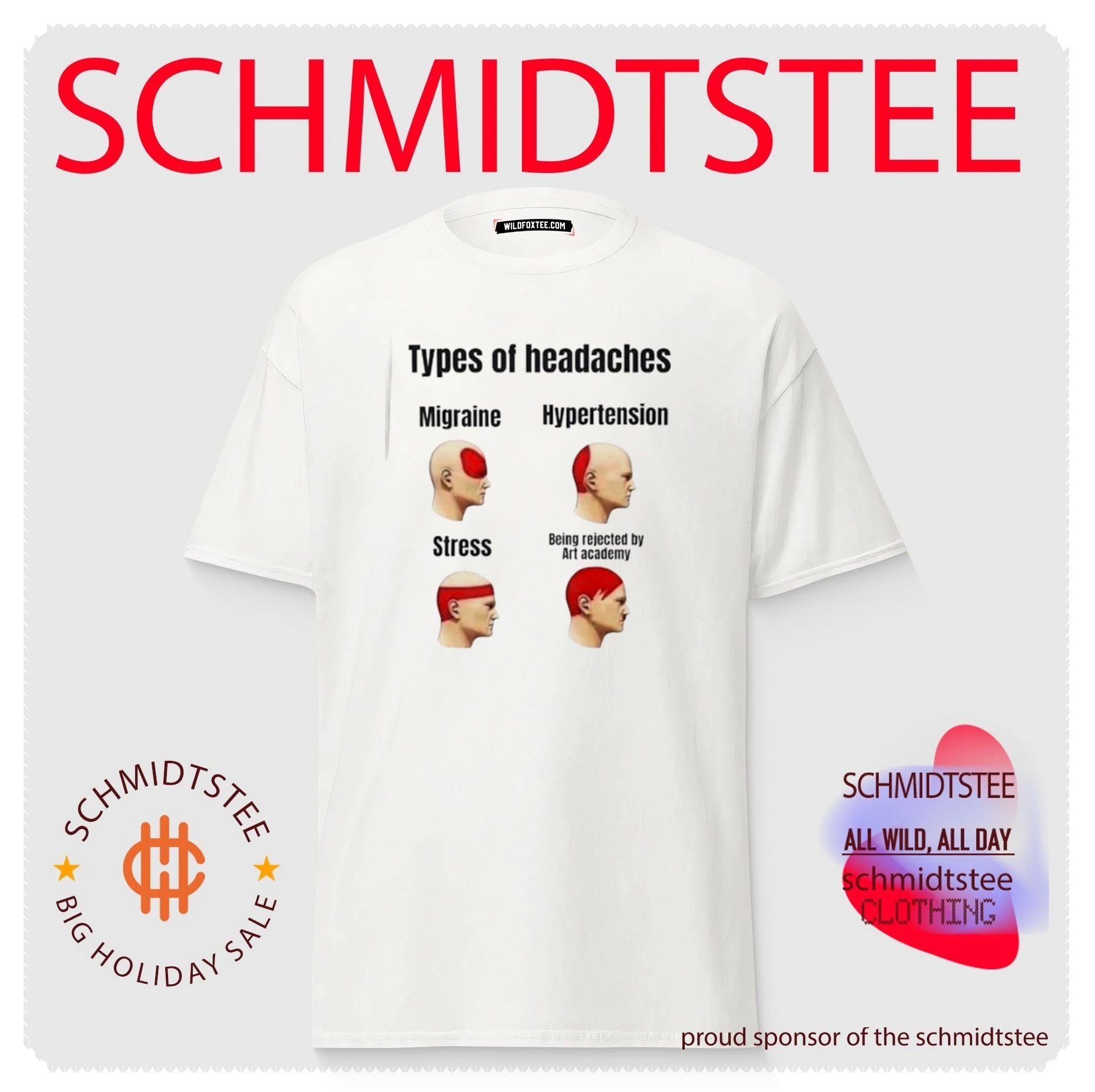 Types of headaches migraine hypertension stress being rejected by art academy shirt