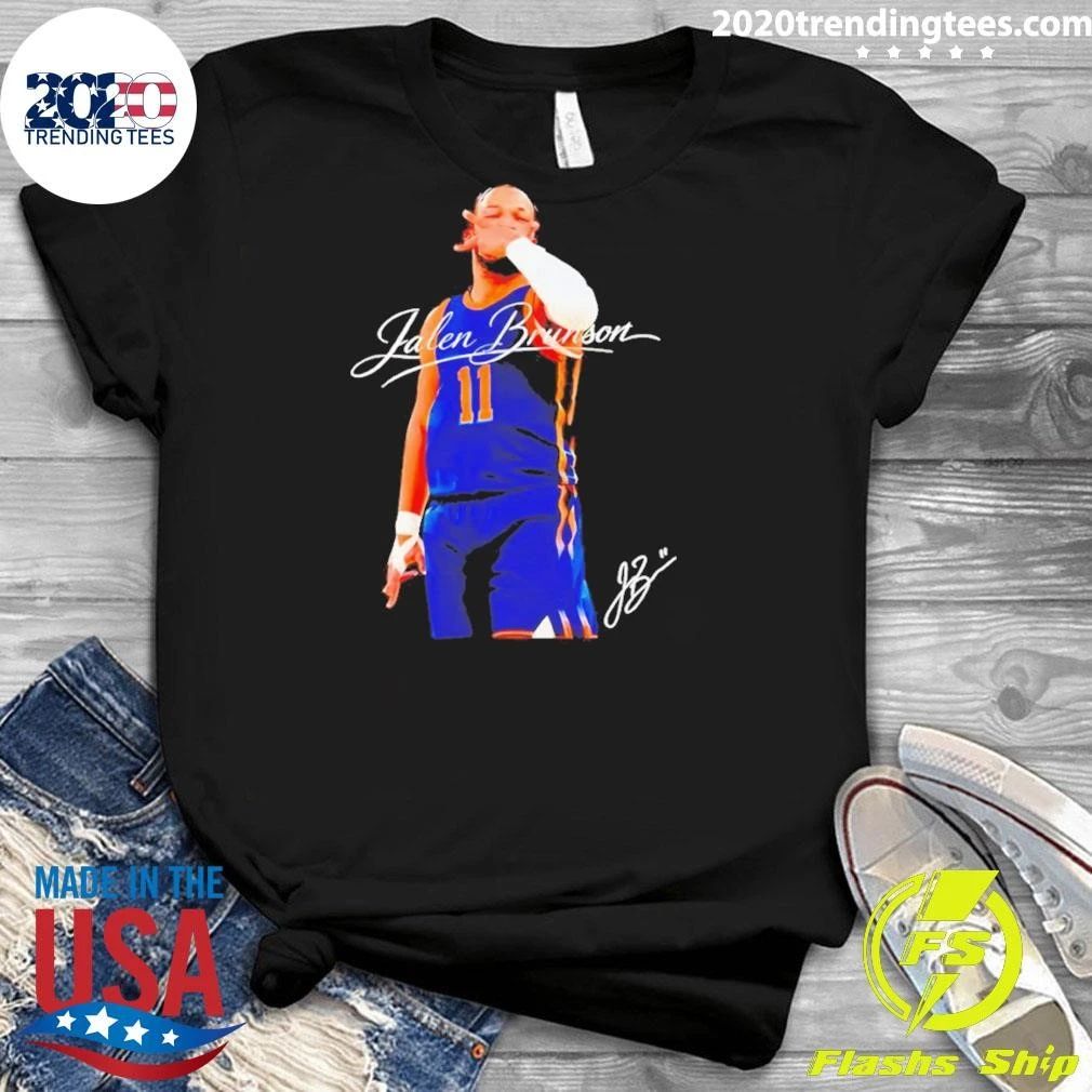 Jalen Brunson New York Knicks 3pt Celebration Basketball Signature Shirt