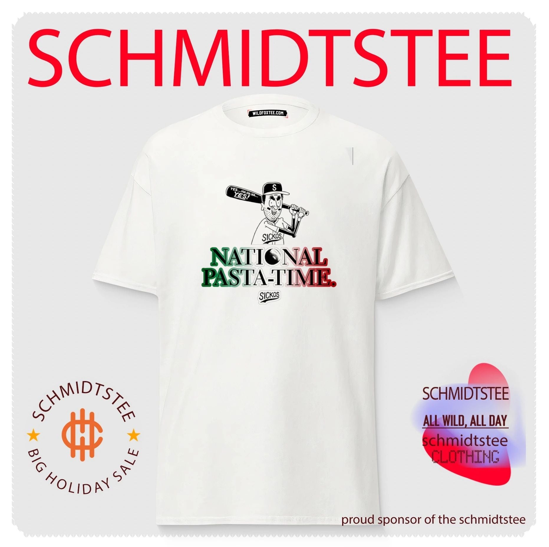 Sickos Baseball National Pasta Time shirt