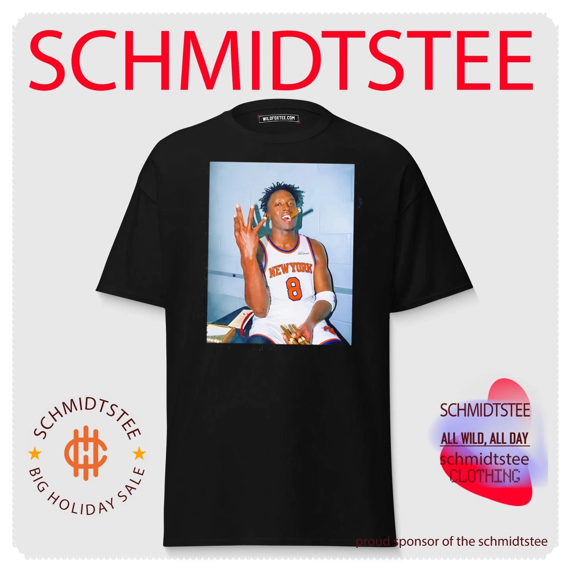 New York Knicks OG Anunoby hand gesture shirt