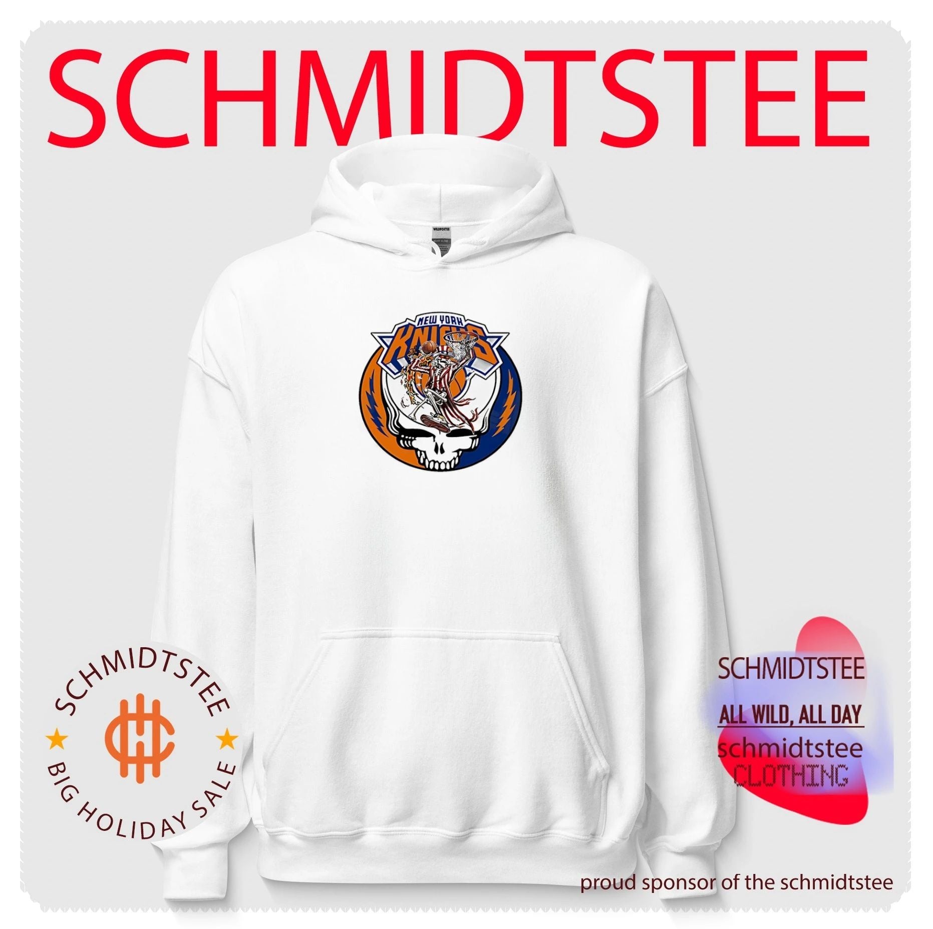 New York Knicks Grateful Dead steal your face skull logo shirt