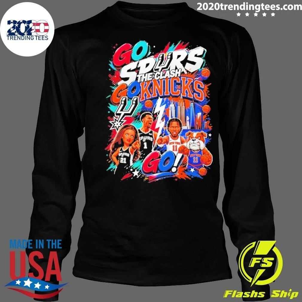 Go Spurs Go Knicks The Clash Basketball New York Knicks vs San Antonio Spurs 2026 Shirt