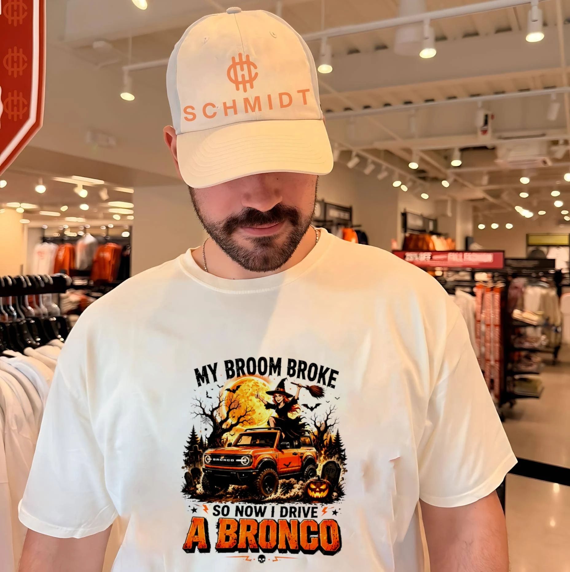 My Broom Broke So Now I Drive a Ford Bronco Halloween Witch shirt