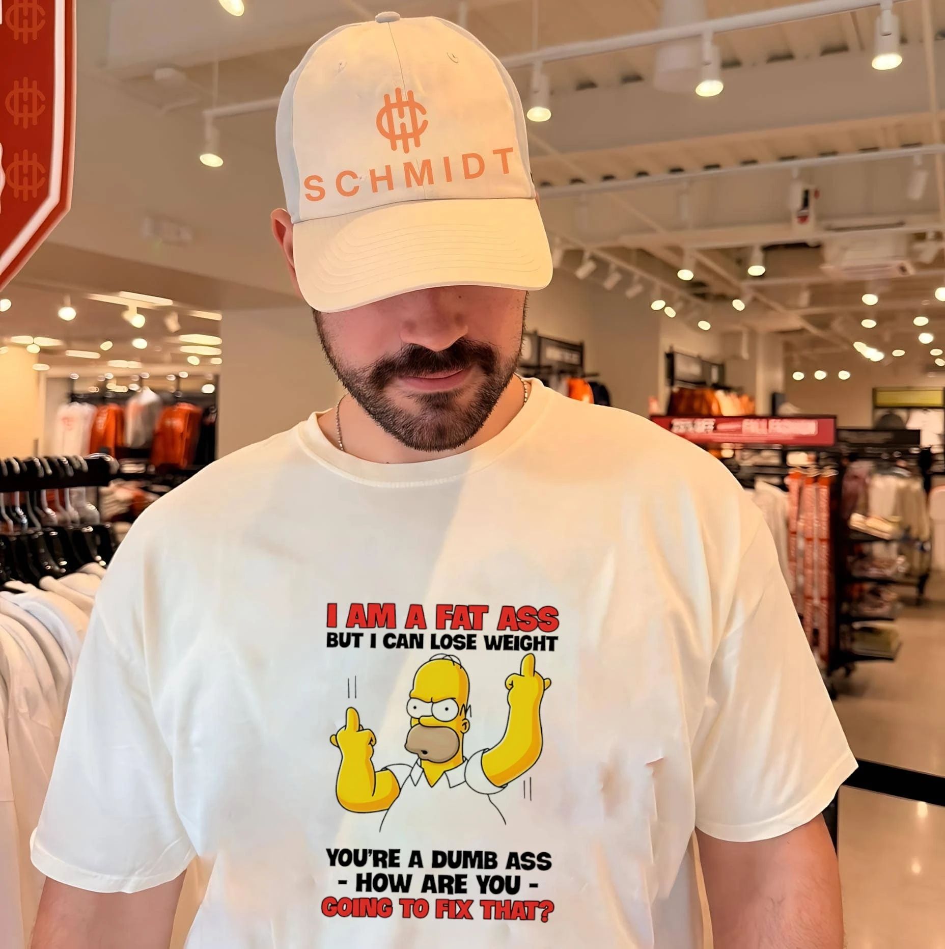I am a fat ass but I can lose weight you’re a dumb ass how are you Simpson middle finger shirt