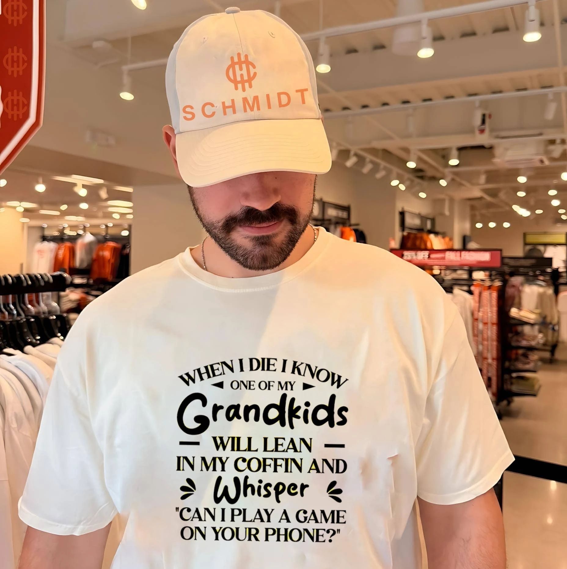 When I die I know one of my grandkids will lean in my coffin shirt