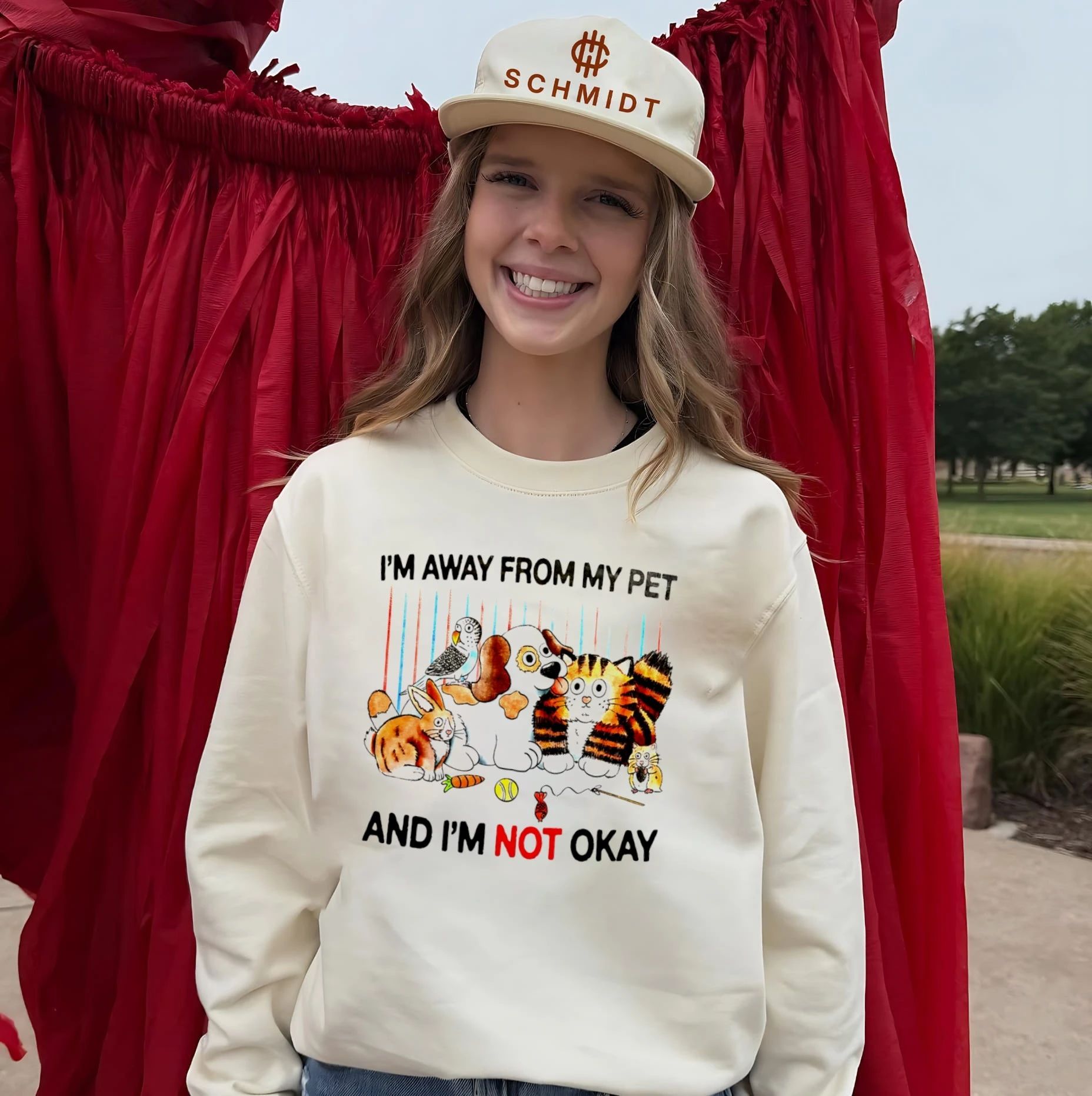 I’m away from my pet and I’m not okay cartoon shirt