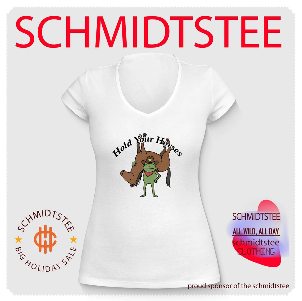 Hold your horses frog cowboy western funny shirt