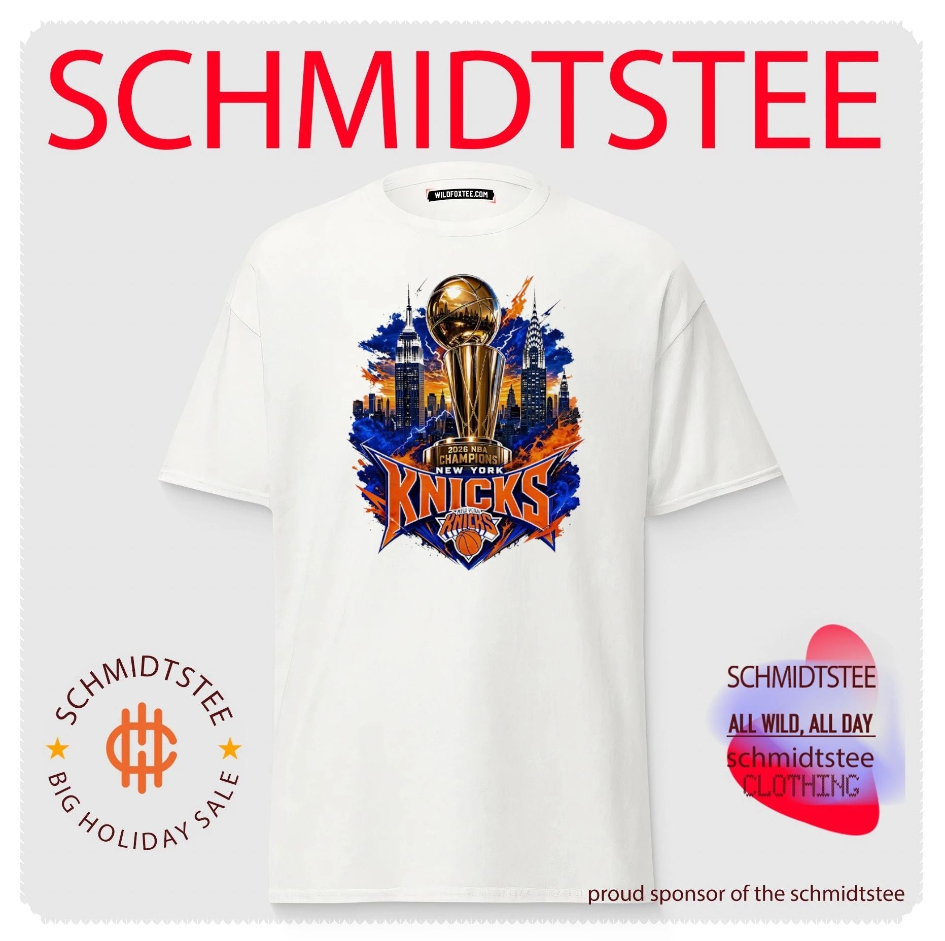 New York Knicks 2026 NBA Champions logo city landscape shirt