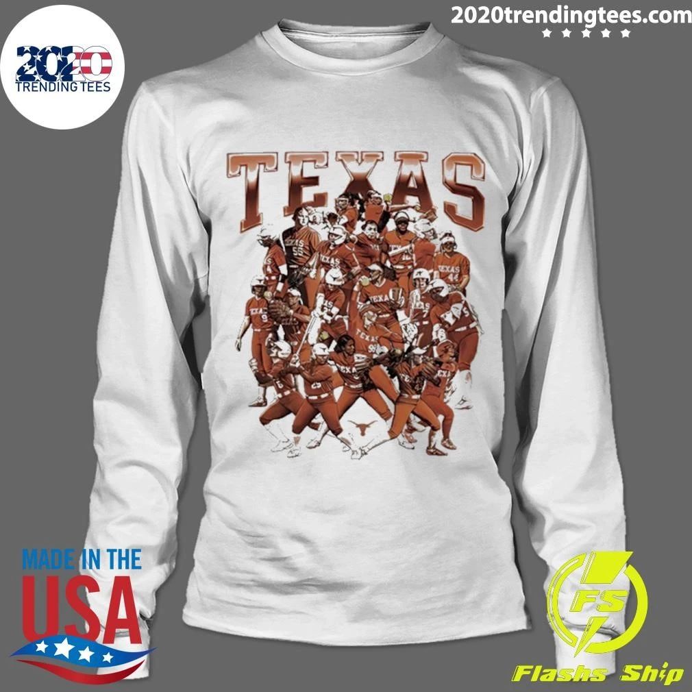 Texas Longhorns NCAA Softball Team Collage Shirt