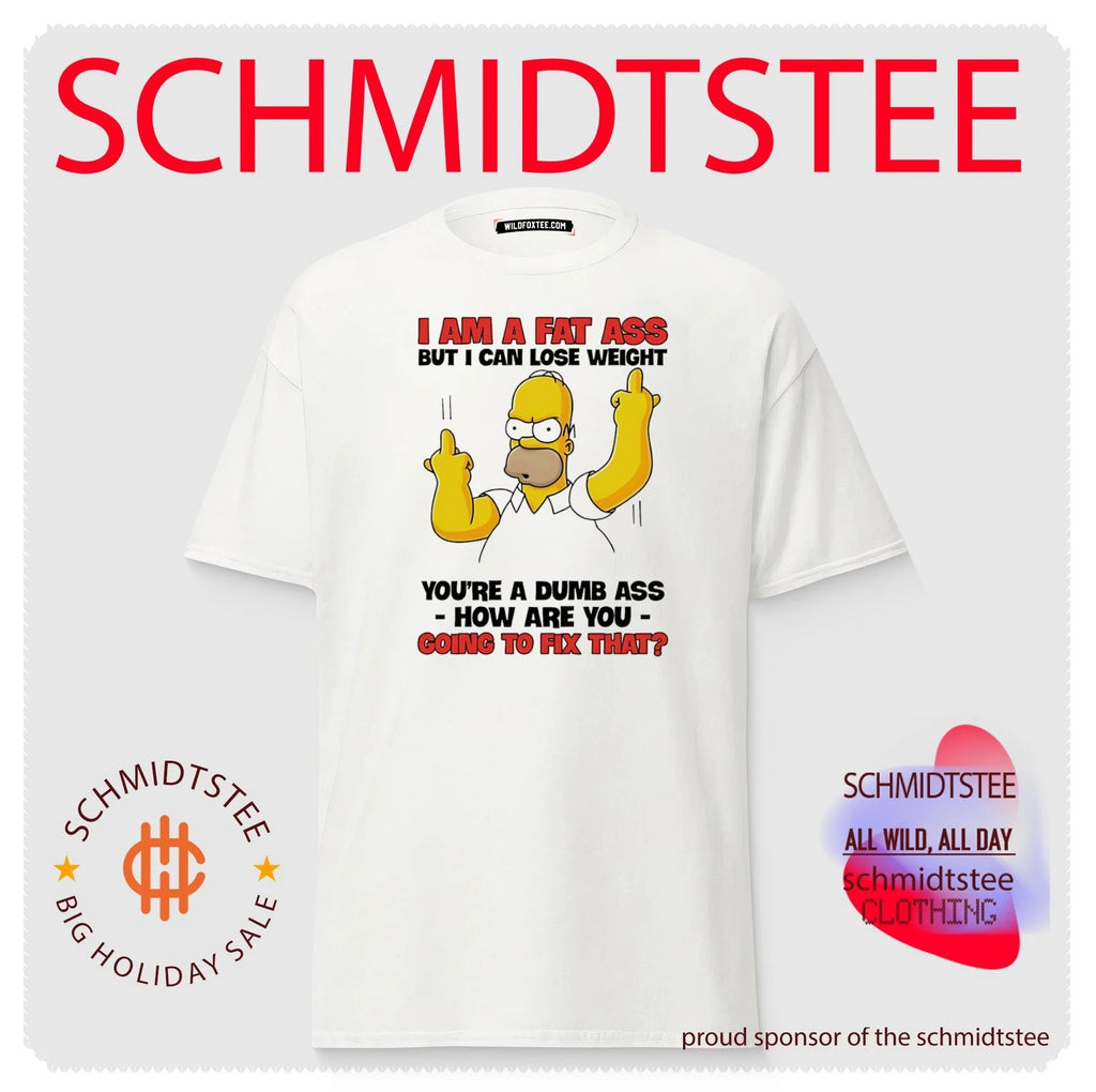I am a fat ass but I can lose weight you’re a dumb ass how are you Simpson middle finger shirt