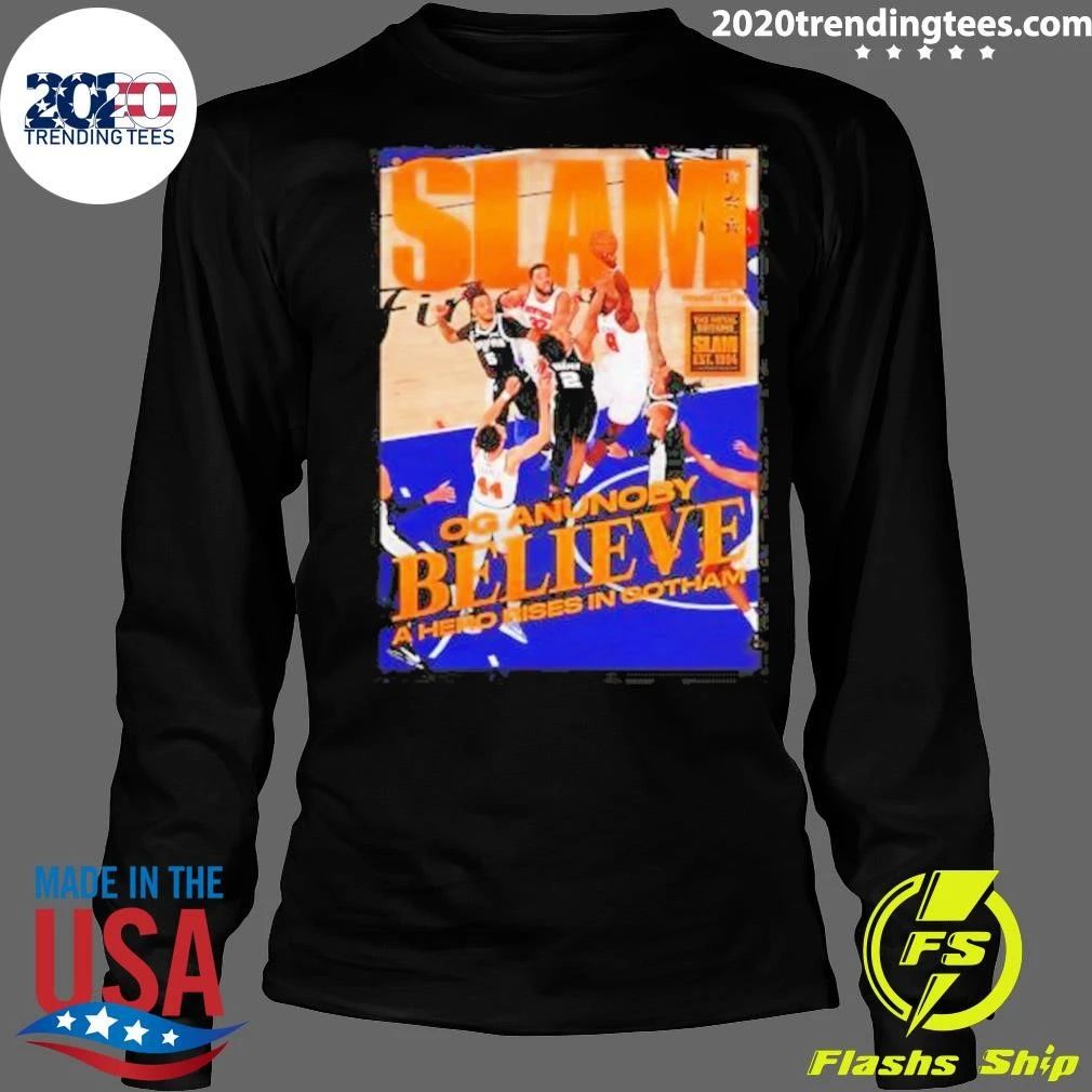 OG Anunoby New York Knicks Slam Magazine Believe A Hero Rises In Gotham Shirt