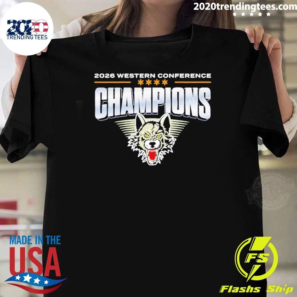 Wolves Hockey 2026 Western Conference Champions Wolf Shirt
