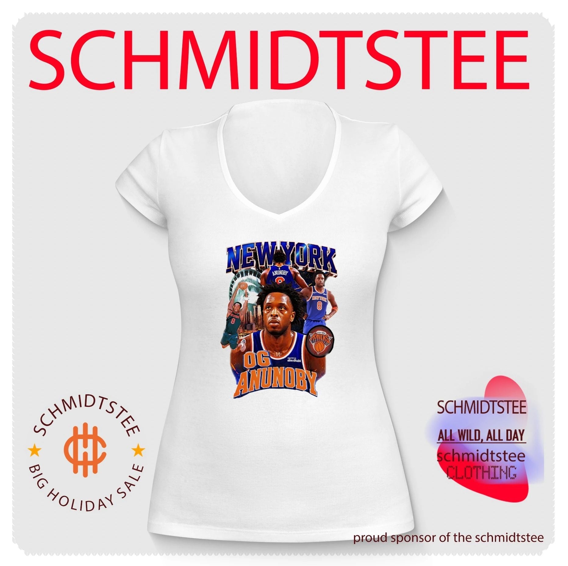 New York Knicks OG Anunoby portrait collage shirt