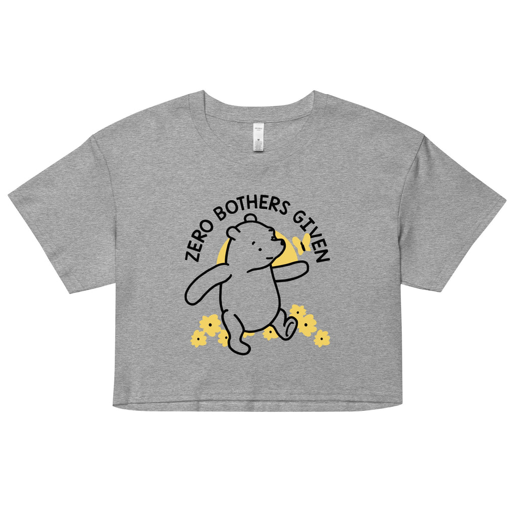 Zero Bothers Given Women's Crop Tee