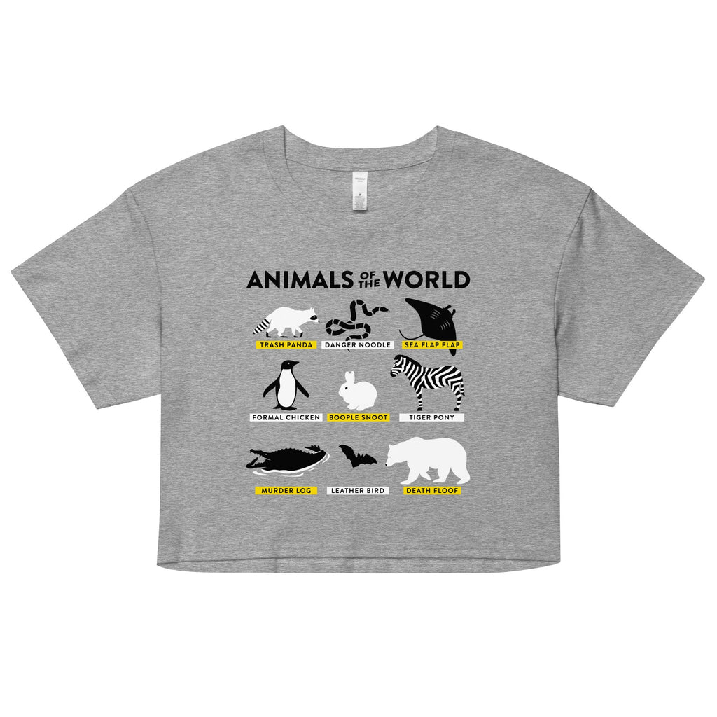 Animals Of The World Women's Crop Tee