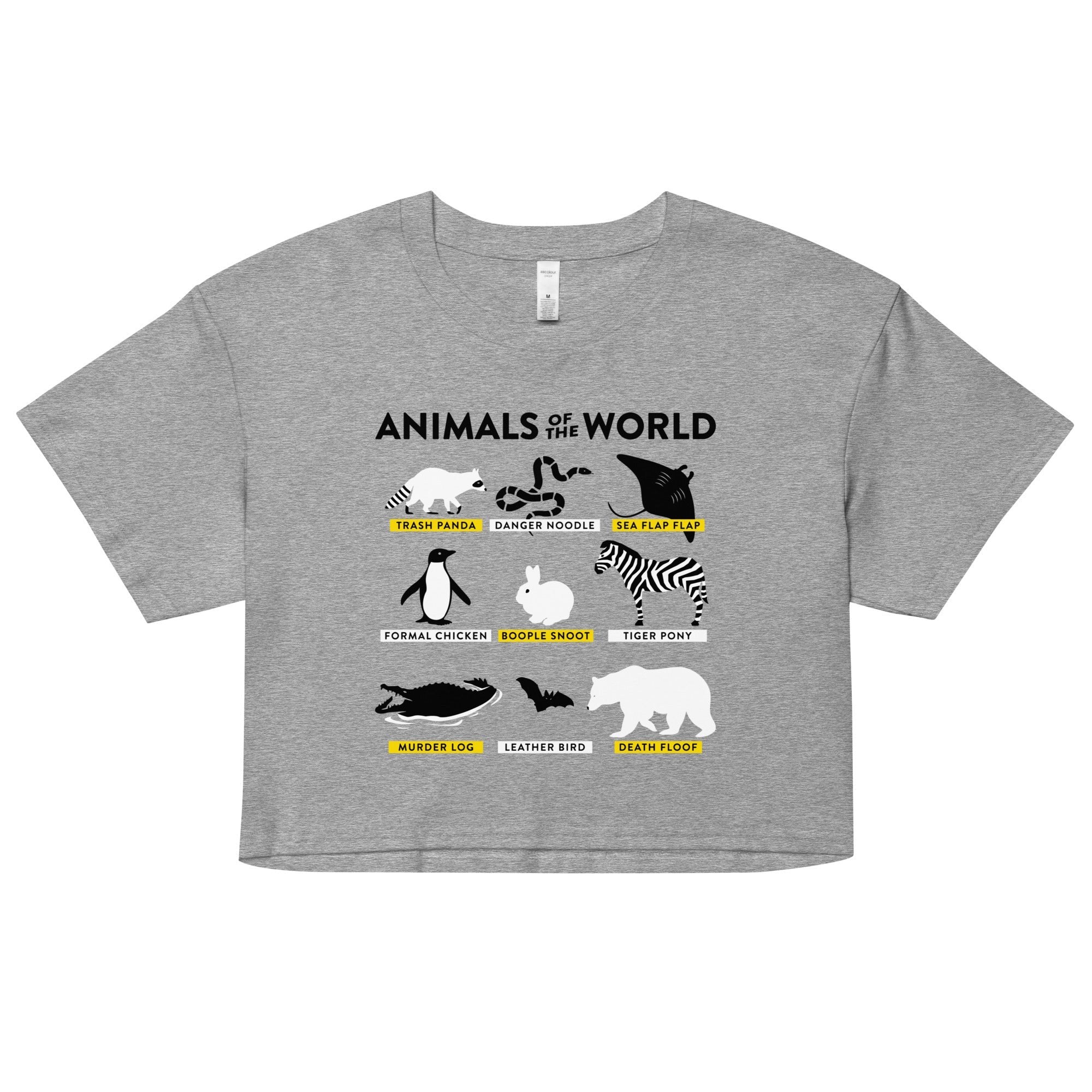 Animals Of The World Women's Crop Tee