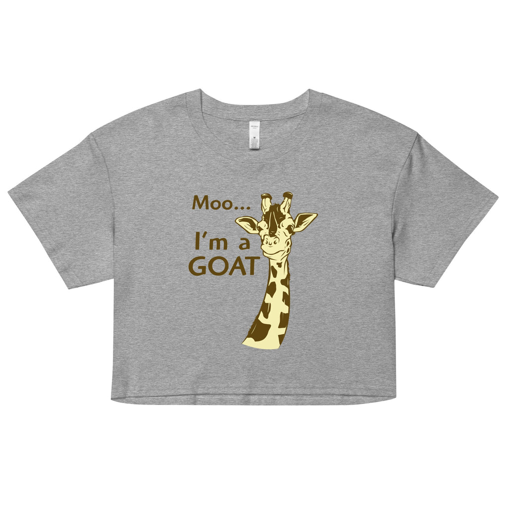 Moo, I'm A Goat Women's Crop Tee