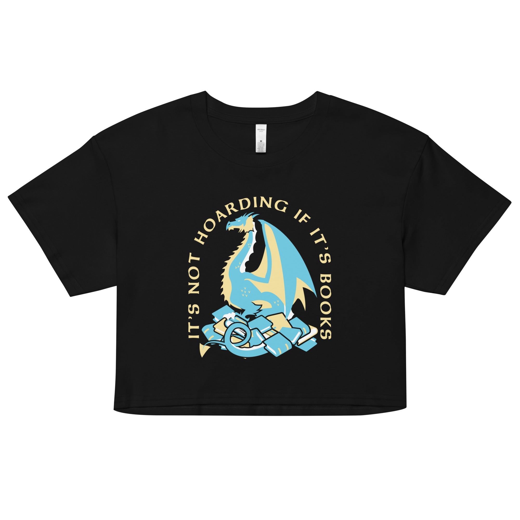 It's Not Hoarding If It's Books Women's Crop Tee