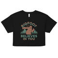 Bigfoot Believes In You Women's Crop Tee