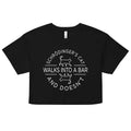 Schrodinger's Cat Walks Into A Bar Women's Crop Tee