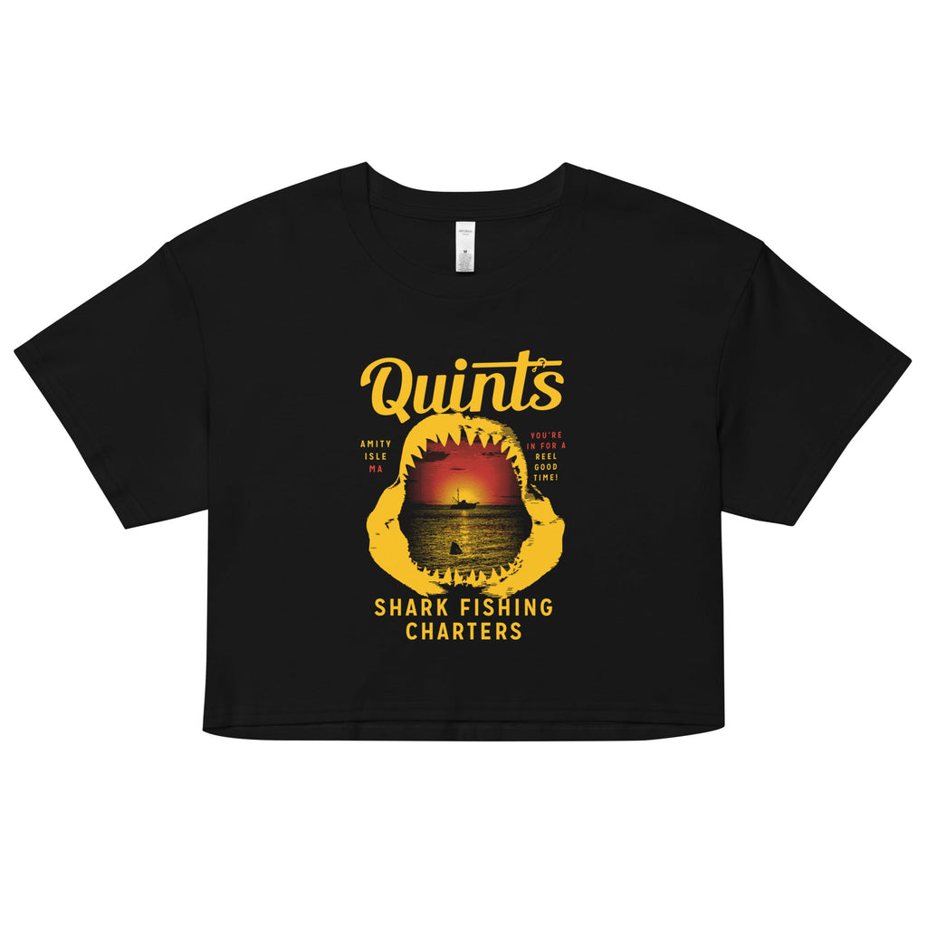 Quint's Shark Fishing Charters Women's Crop Tee