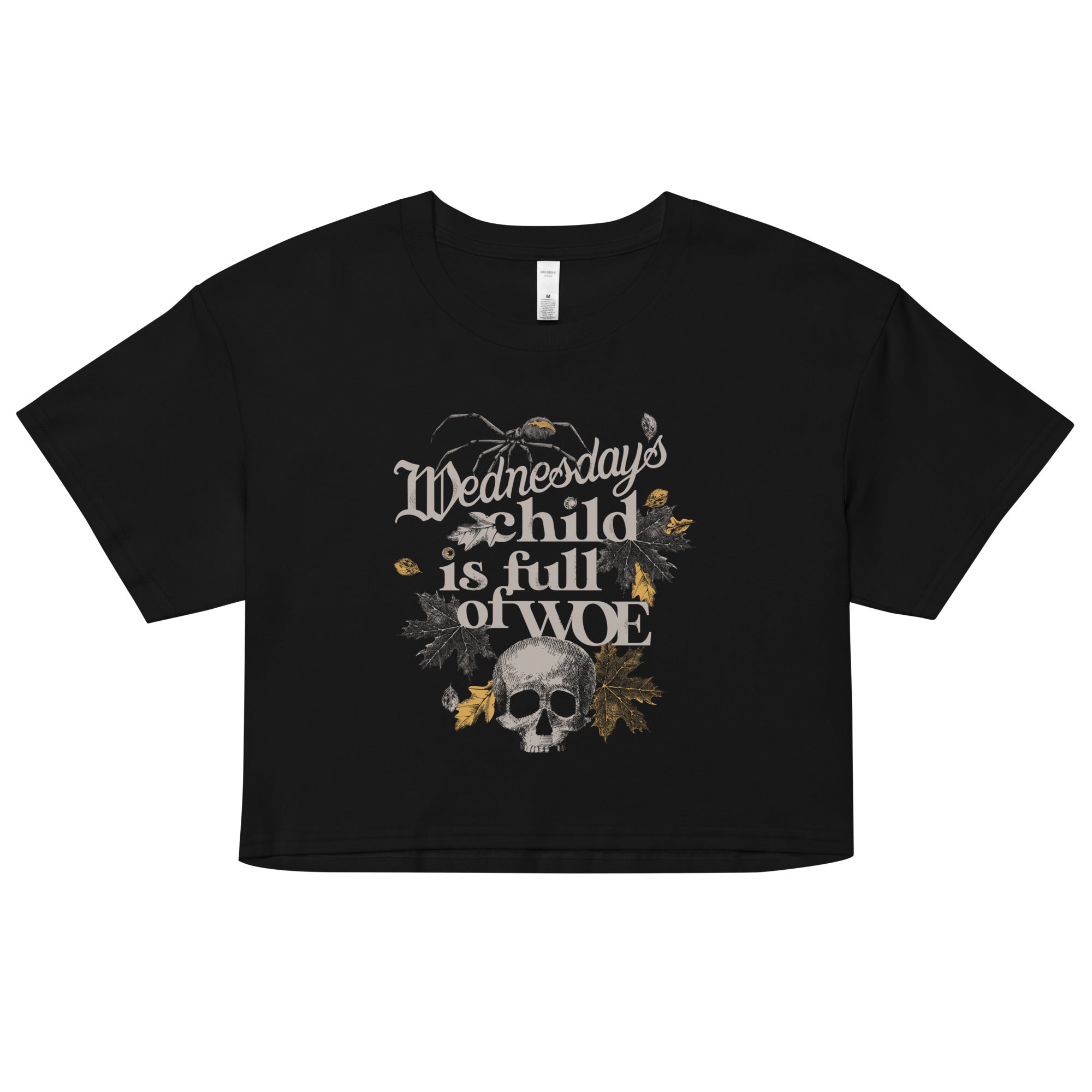 Wednesday's Child Is Full Of Woe Women's Crop Tee