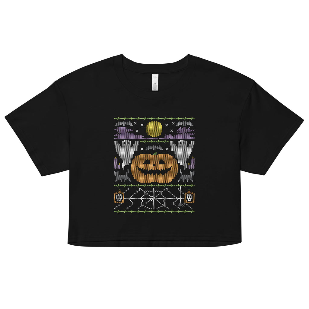 Ugly Halloween Sweater Women's Crop Tee