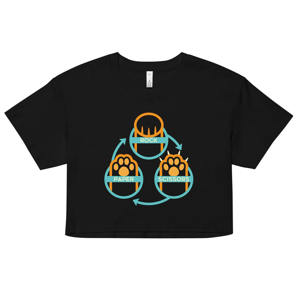 Rock Paper Scissors Paws Women's Crop Tee