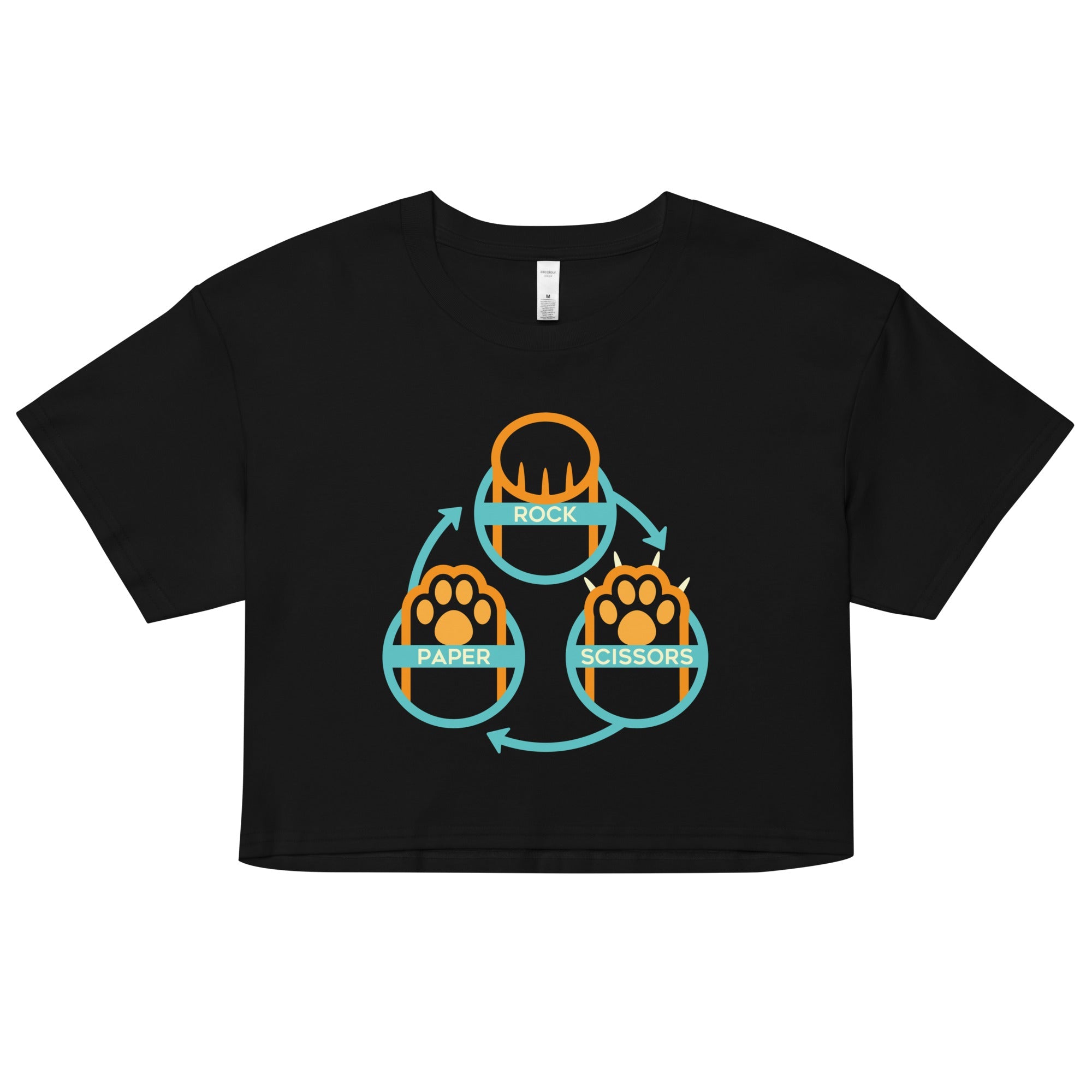 Rock Paper Scissors Paws Women's Crop Tee