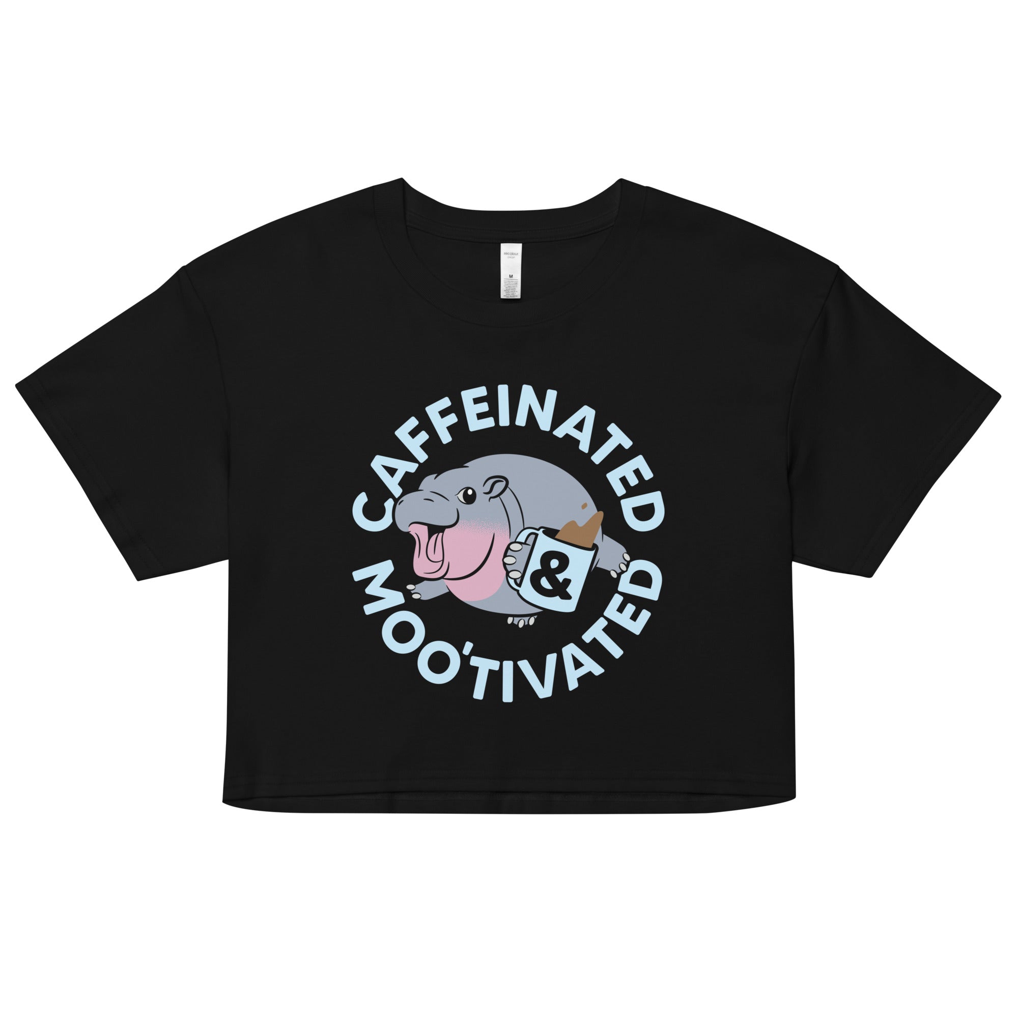 Caffeinated & Moo'tivated Women's Crop Tee