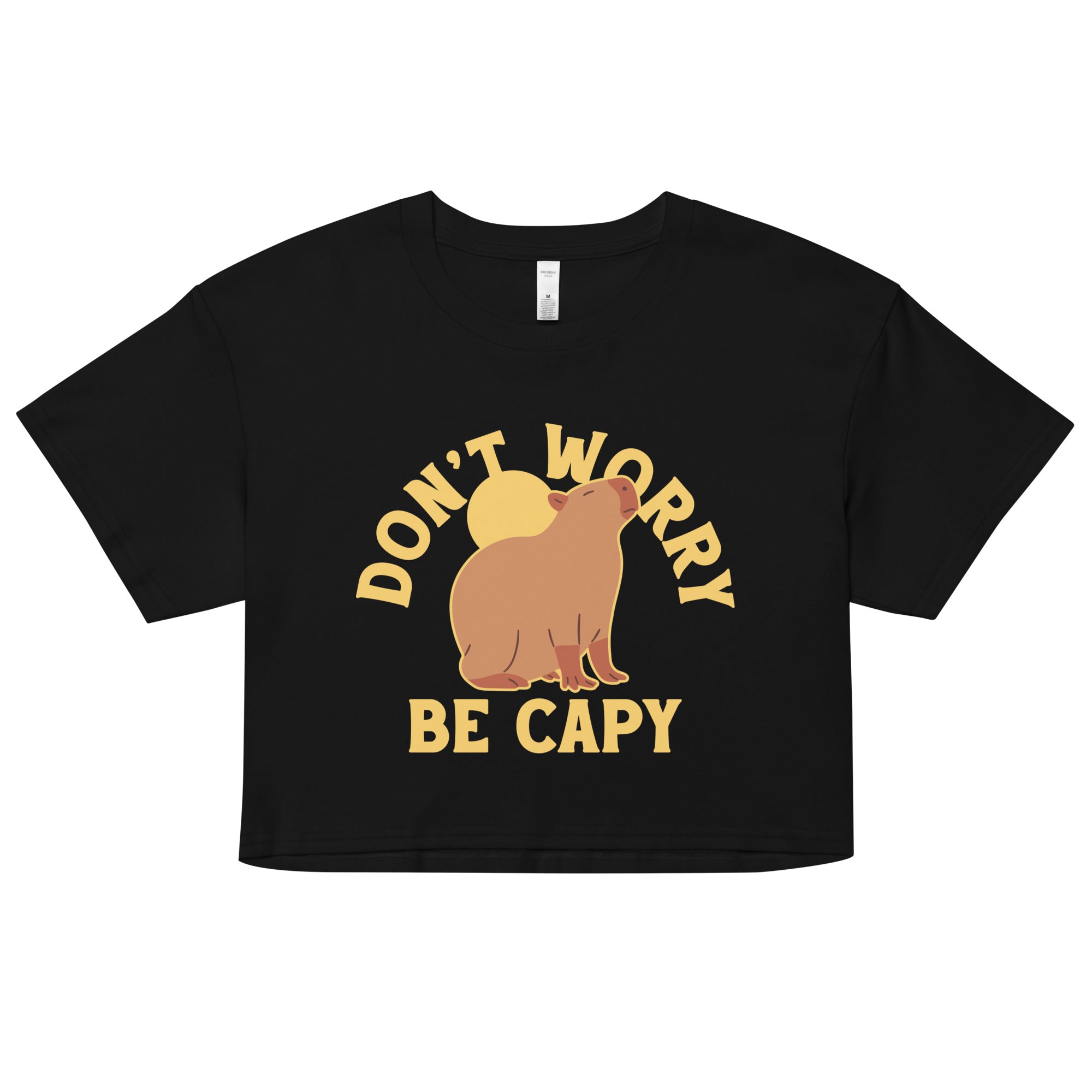 Don't Worry Be Capy Women's Crop Tee