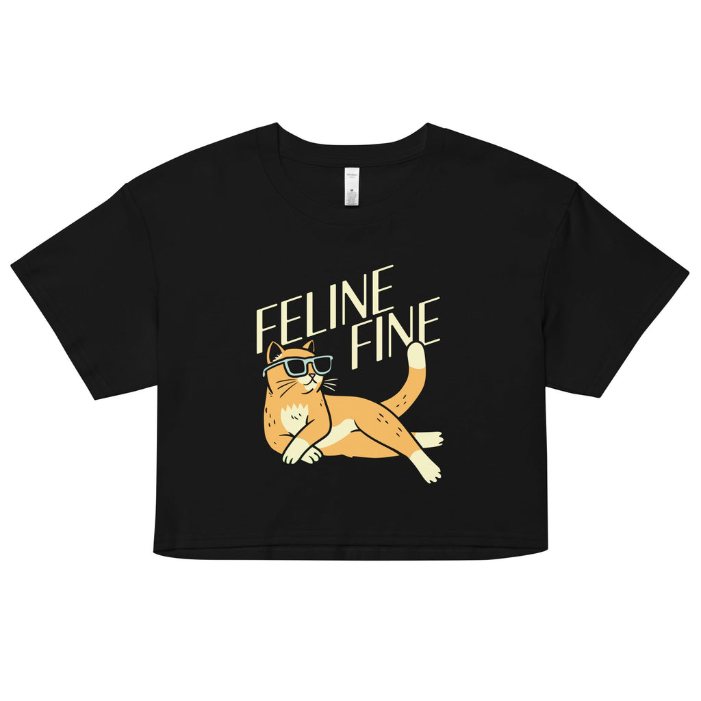 Feline Fine Women's Crop Tee
