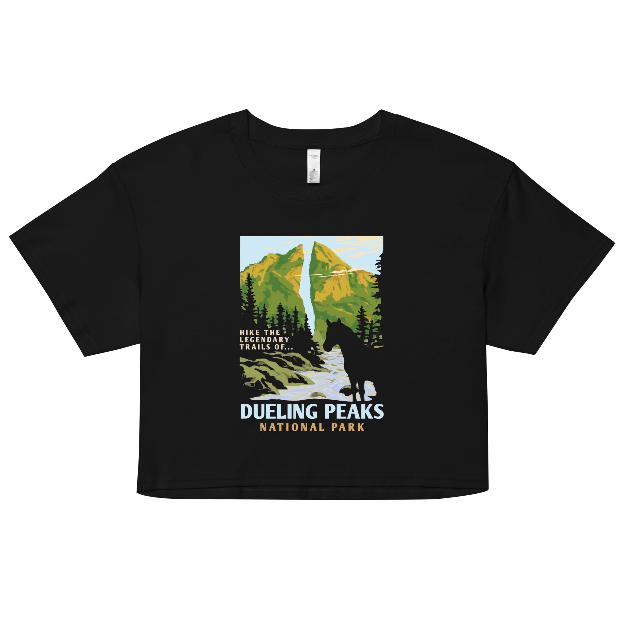 Dueling Peaks National Park Women's Crop Tee