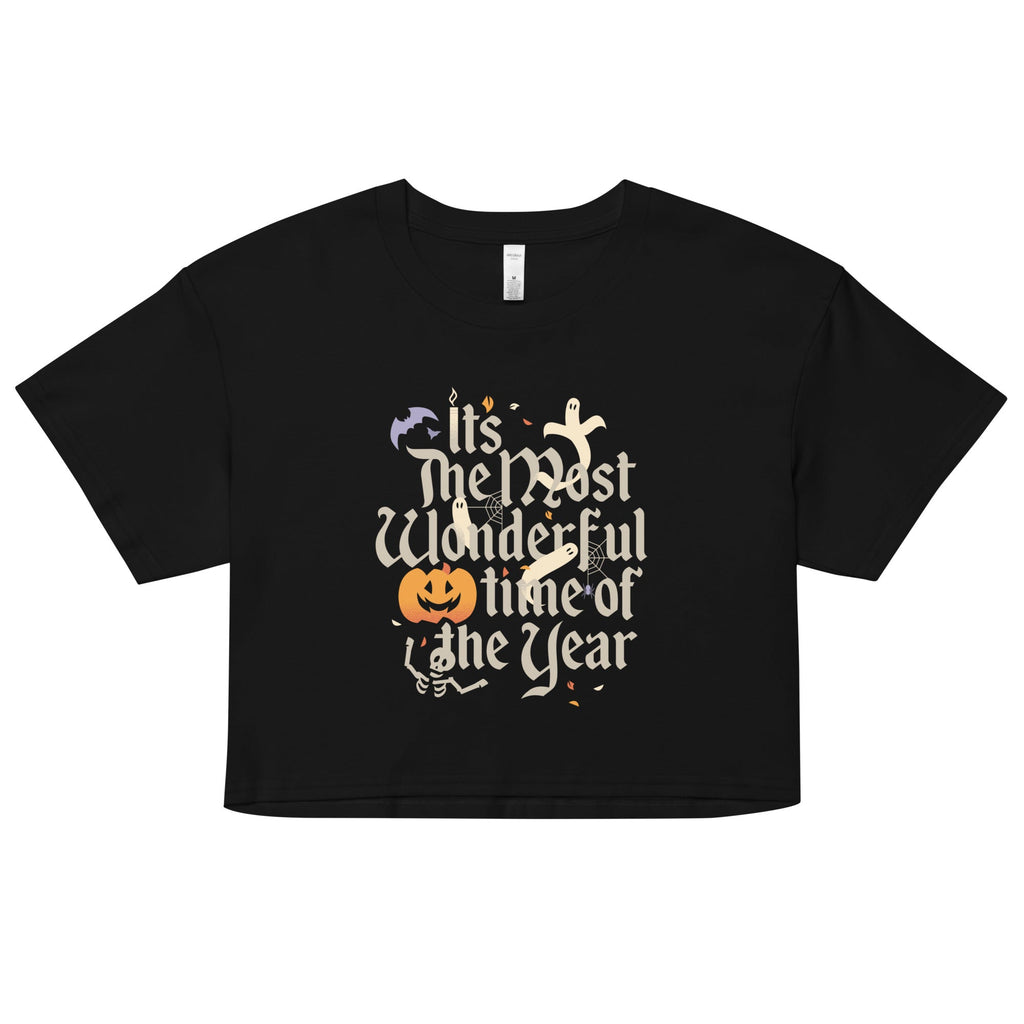It's The Most Wonderful Time Of The Year Halloween Women's Crop Tee