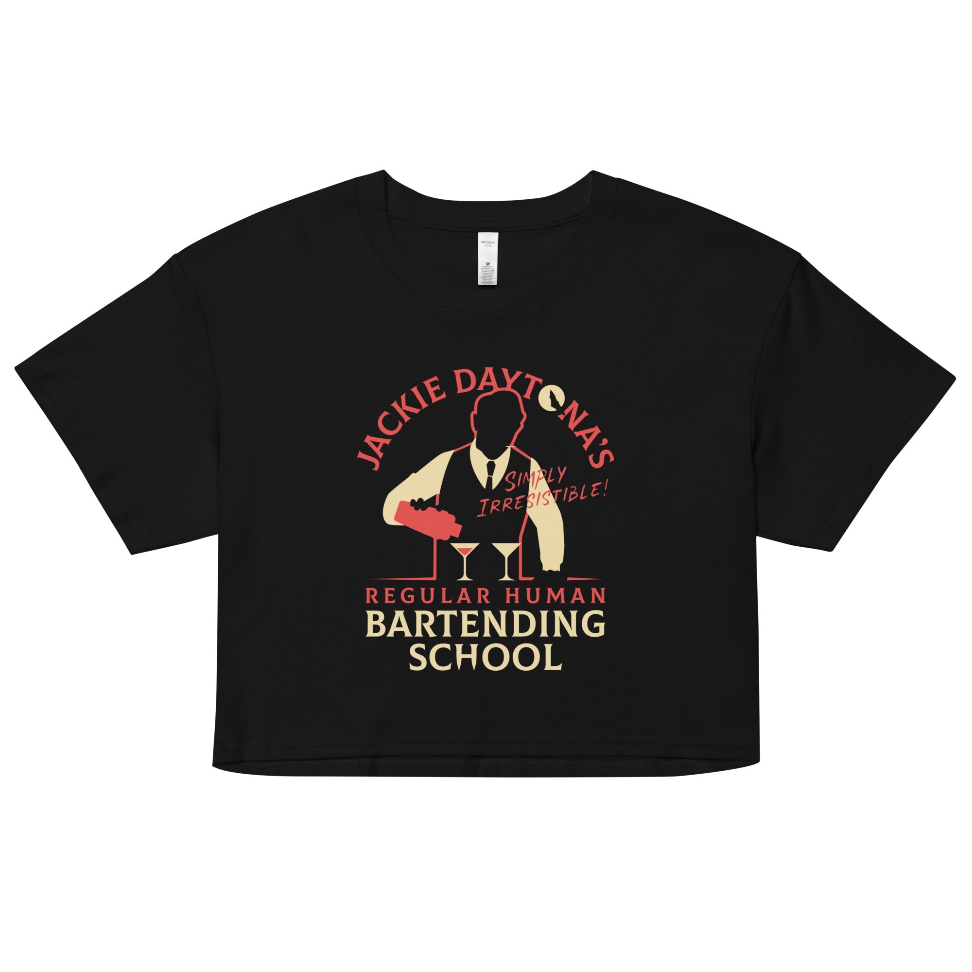 Regular Human Bartending School Women's Crop Tee