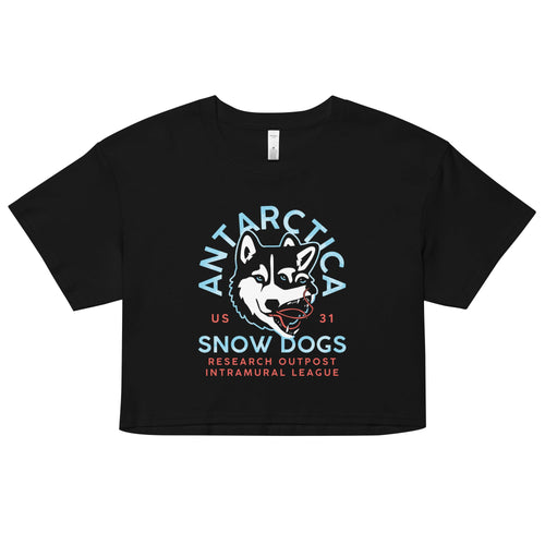 Antarctica Snow Dogs Women's Crop Tee