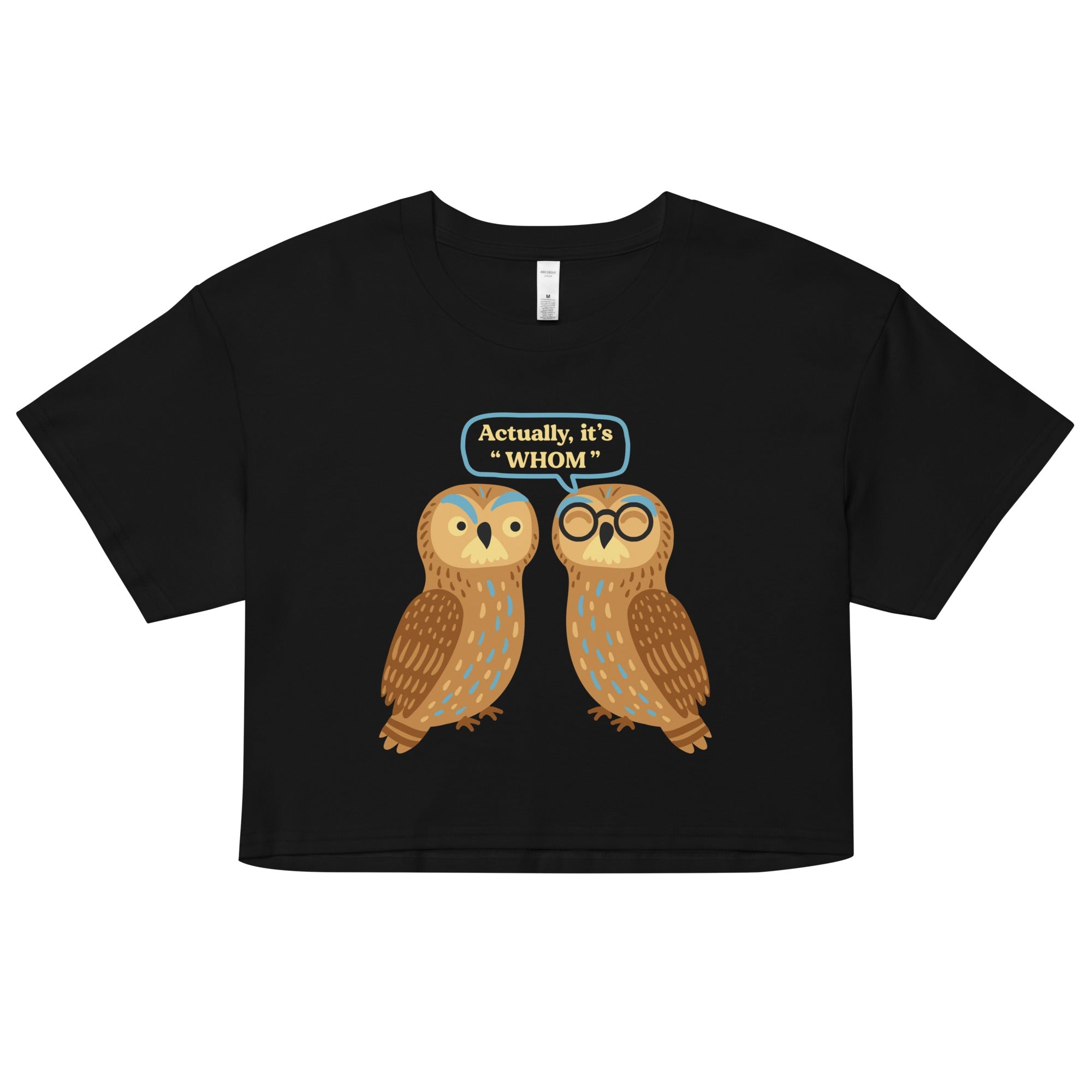 Actually, It's Whom Women's Crop Tee