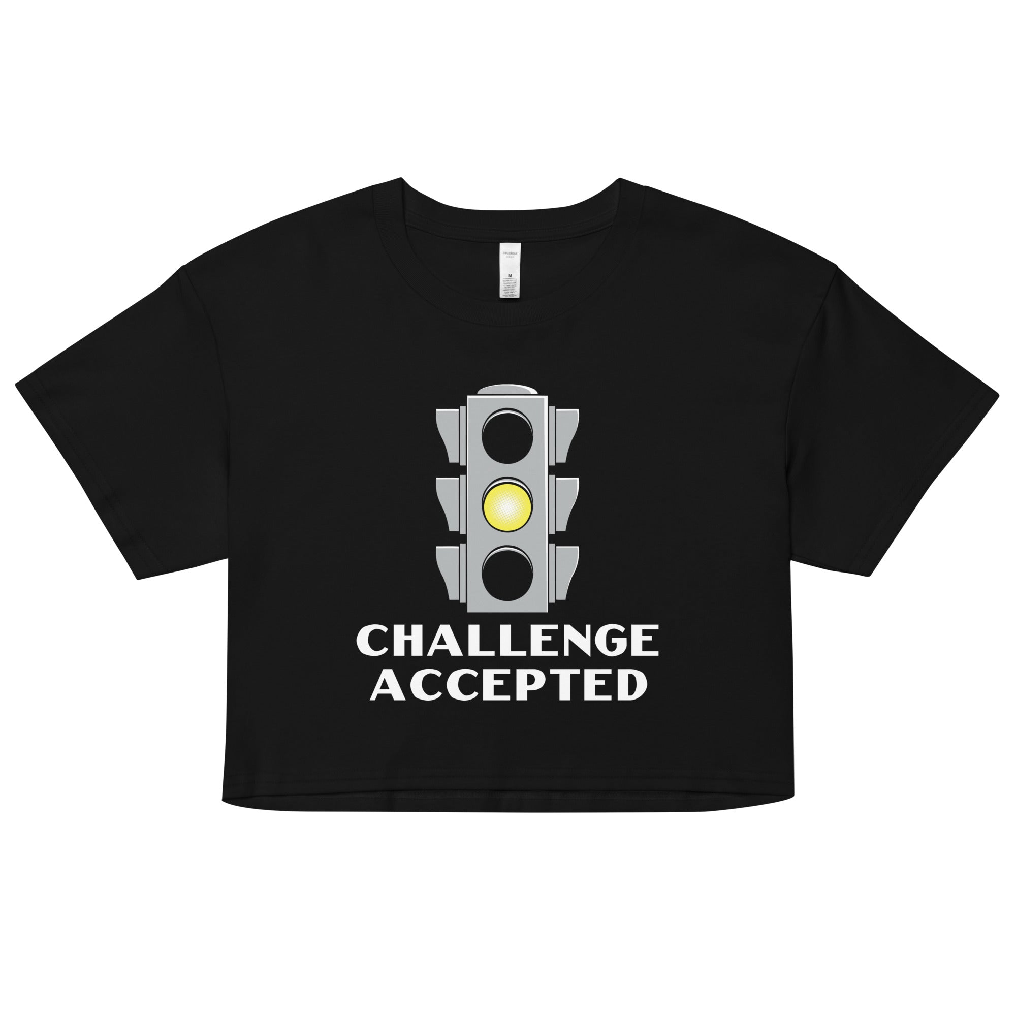 Challenge Accepted Stoplight Women's Crop Tee