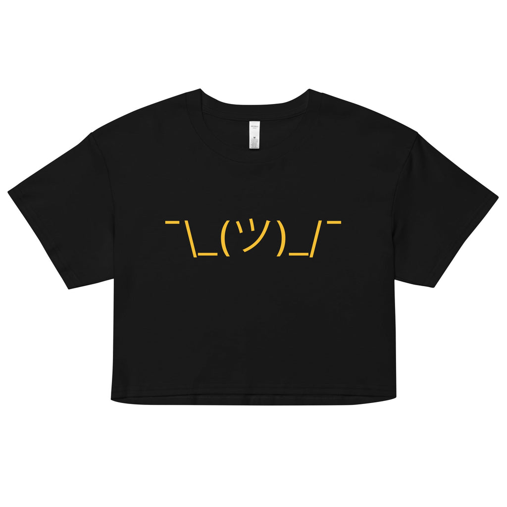 Shrug Emoji Women's Crop Tee