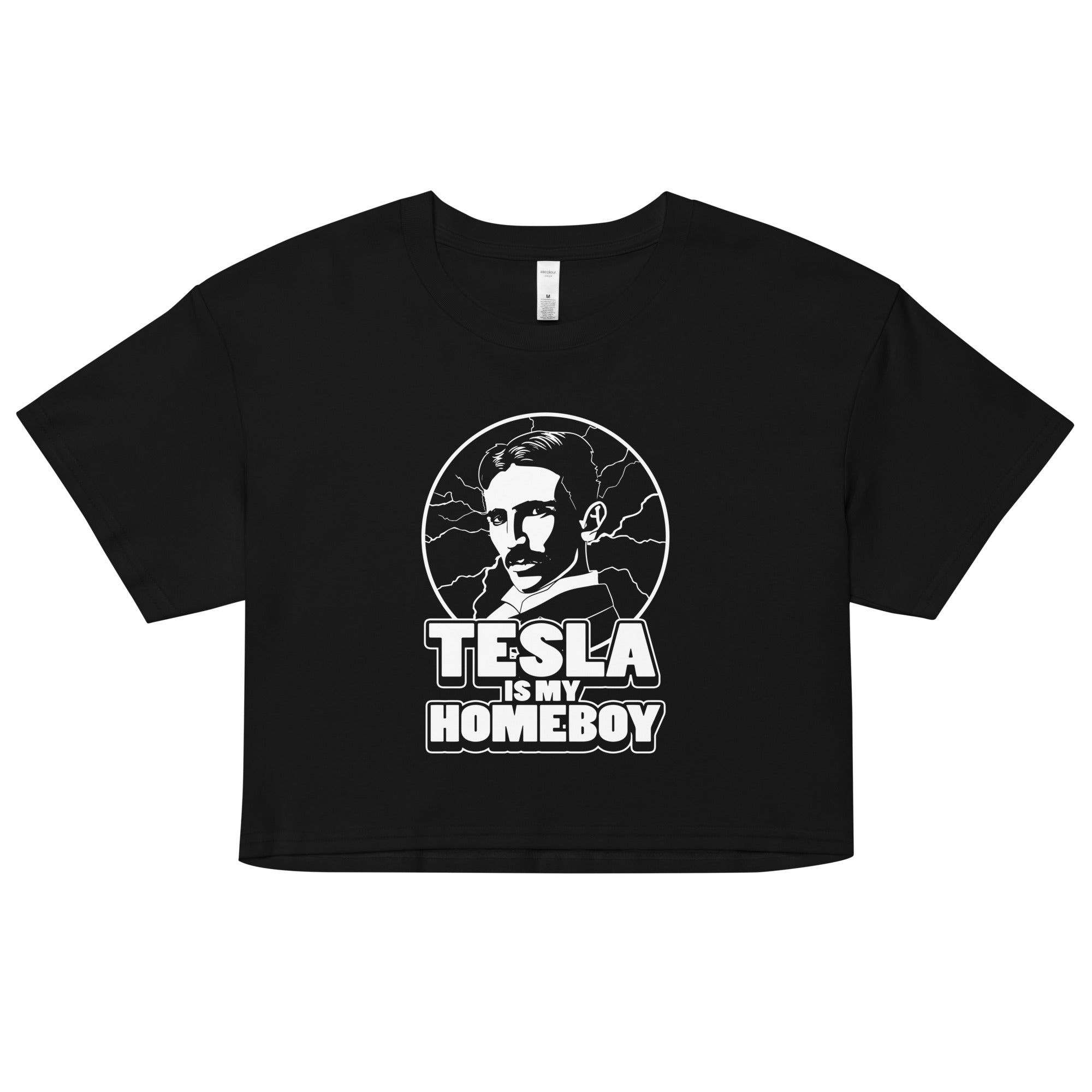 Tesla Is My Homeboy Women's Crop Tee