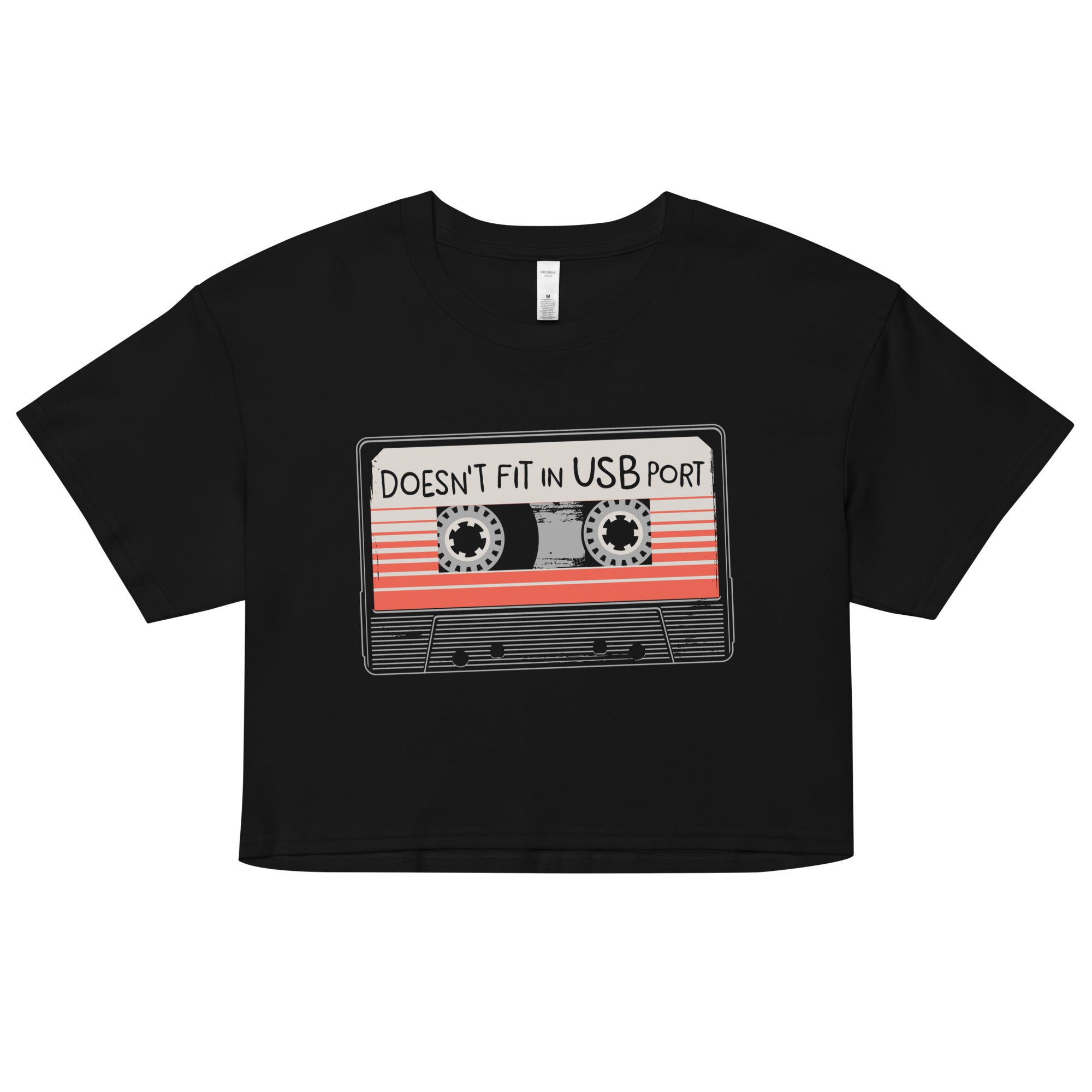 Doesn't Fit In USB Port Women's Crop Tee