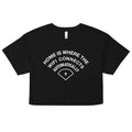 Home Is Where The WiFI Connects Automatically Women's Crop Tee