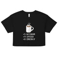 Coffee Plus To Stats Women's Crop Tee
