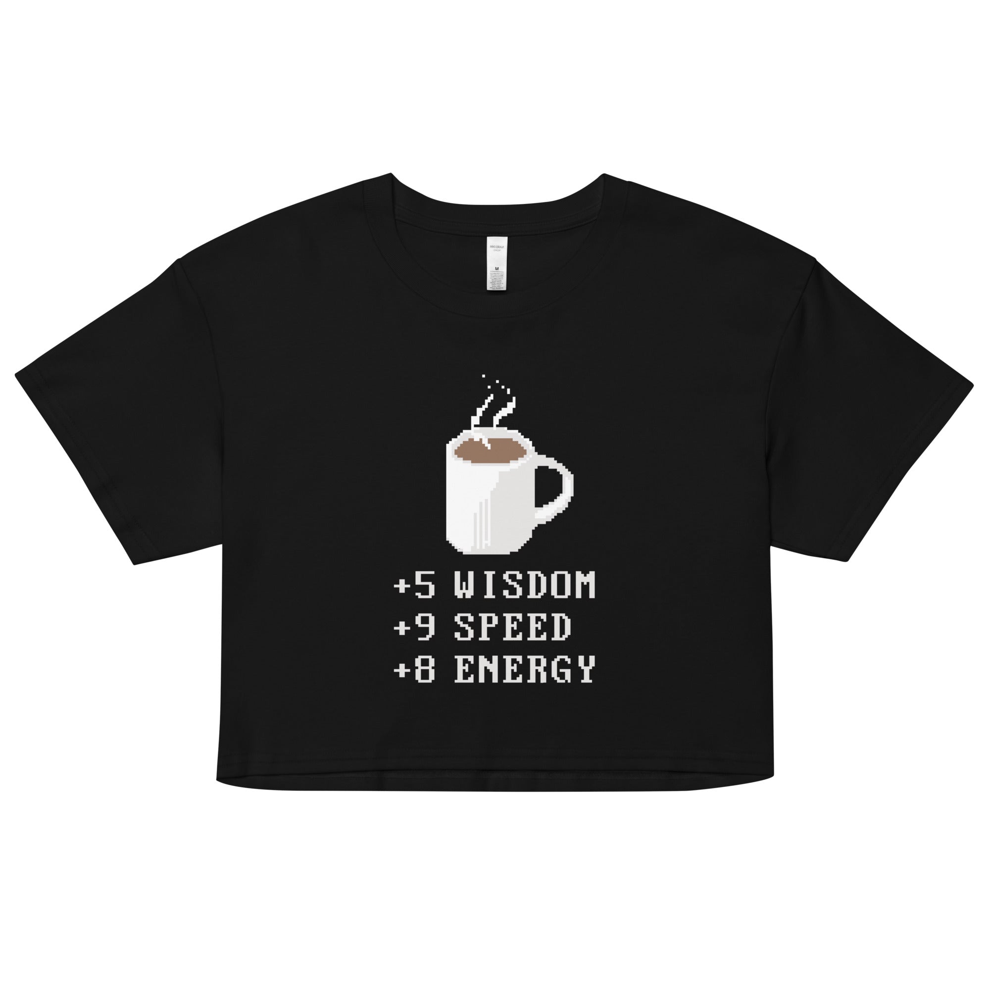 Coffee Plus To Stats Women's Crop Tee