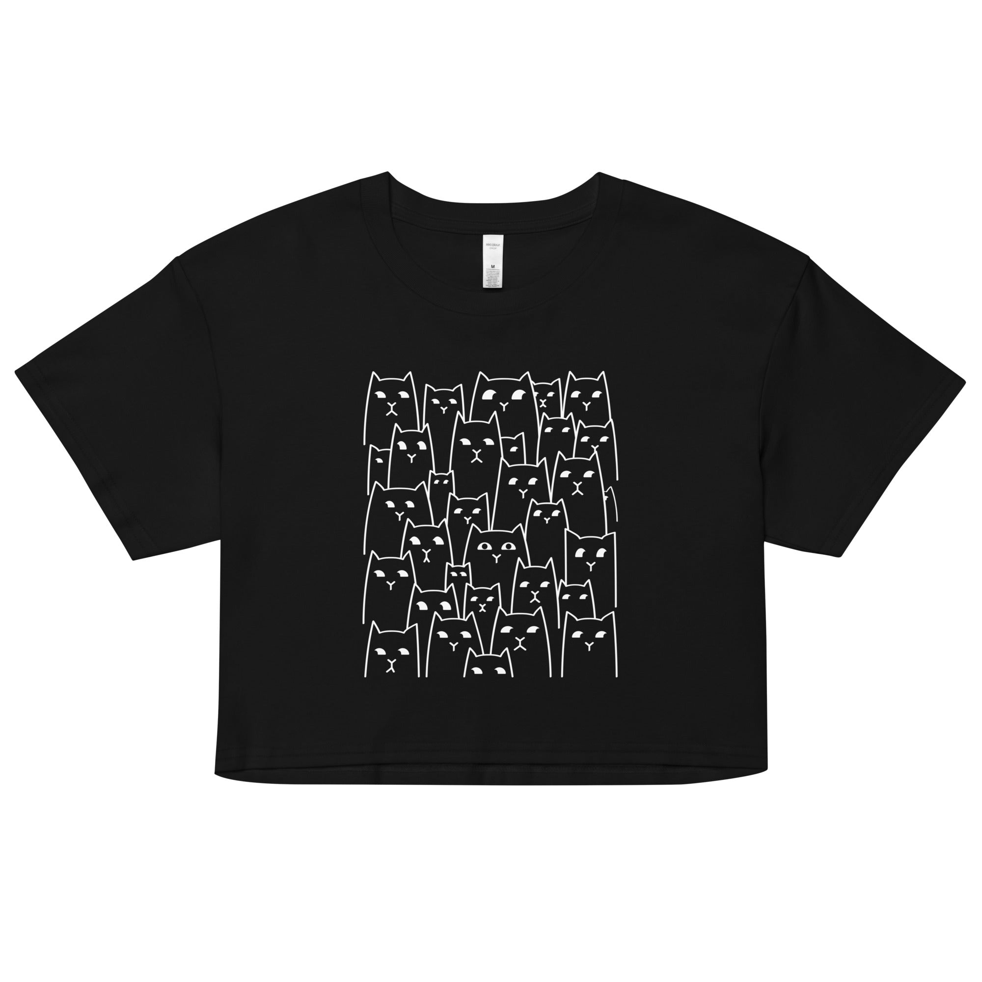 Suspicious Cats Women's Crop Tee