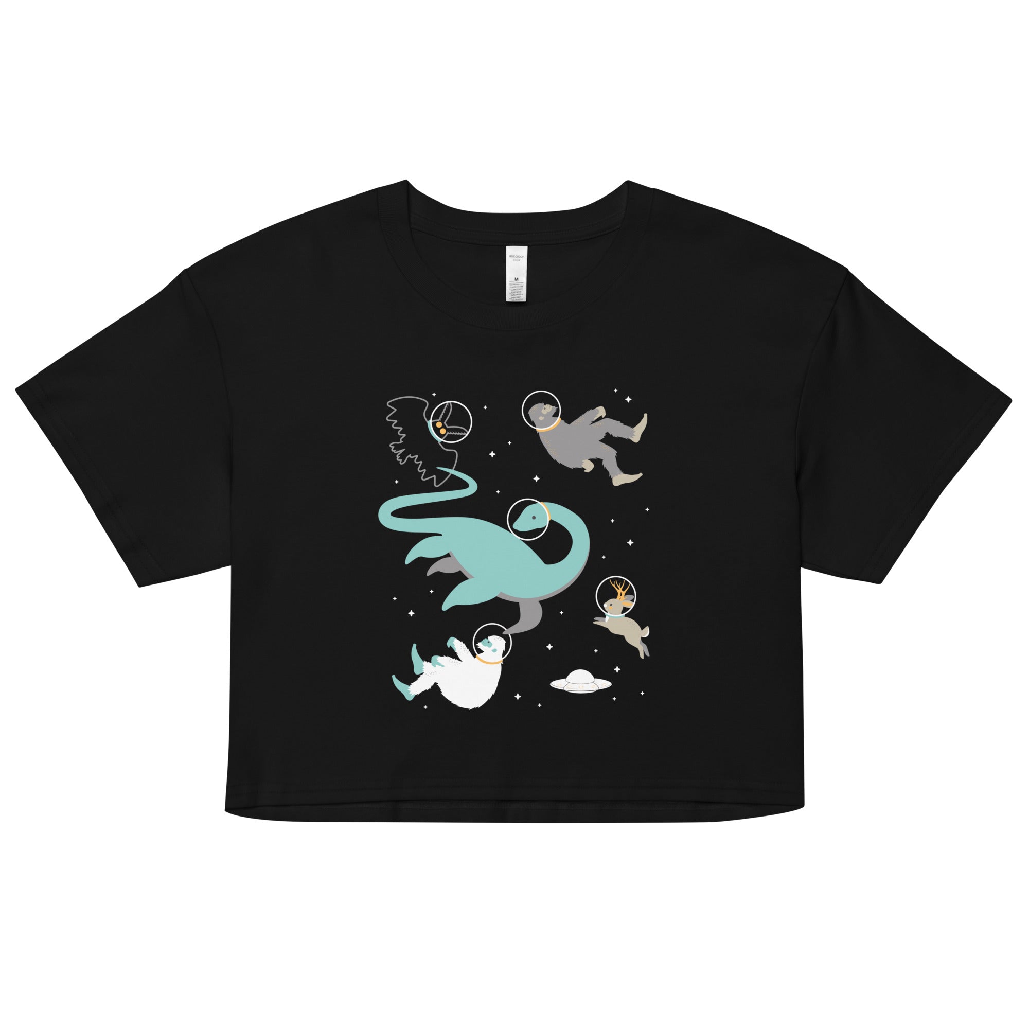 Cryptids In Space Women's Crop Tee